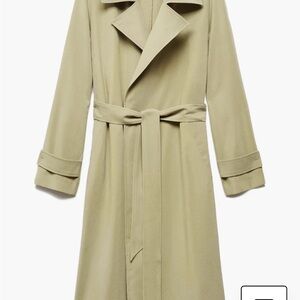 Mango Flowy Trench Coat NWOT